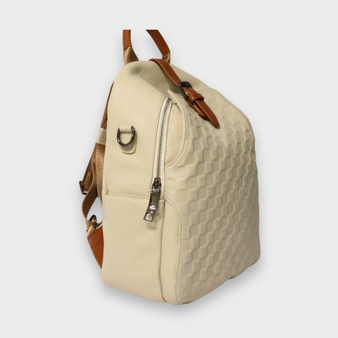Quiltwave Leather Backpack