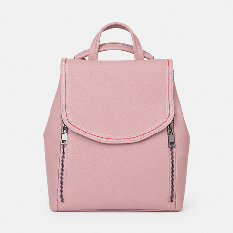Blush Flap Convertible Leather Backpack