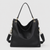 Noir Drape Leather Handbag
